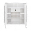 Caisse ROYAL I Arrondie Matelassée avec Boutons  Structure Blanc Mat