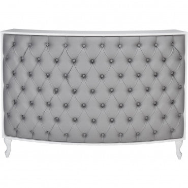 ROYAL II Padded Box with Buttons White Gloss Structure