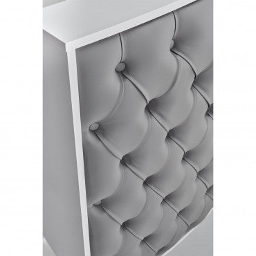 ROYAL II Padded Box with Buttons White Gloss Structure
