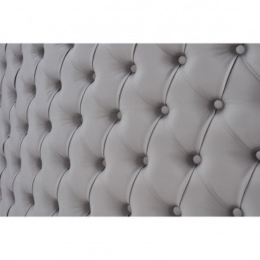 MADAME Quilted Button Chest White Gloss Frame