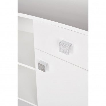 ROYAL II Padded Box with Buttons White Gloss Structure