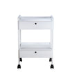White Rolling Cart 2 Drawers