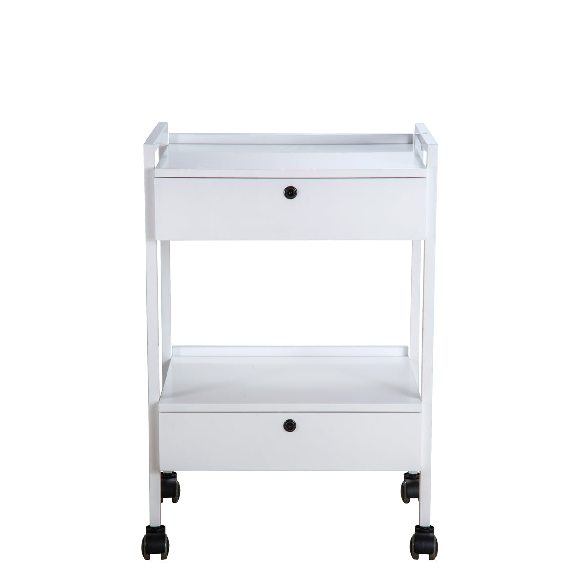 White Rolling Cart 2 Drawers