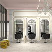 Butterfly Hairdressing Station with White or Gold Shelf