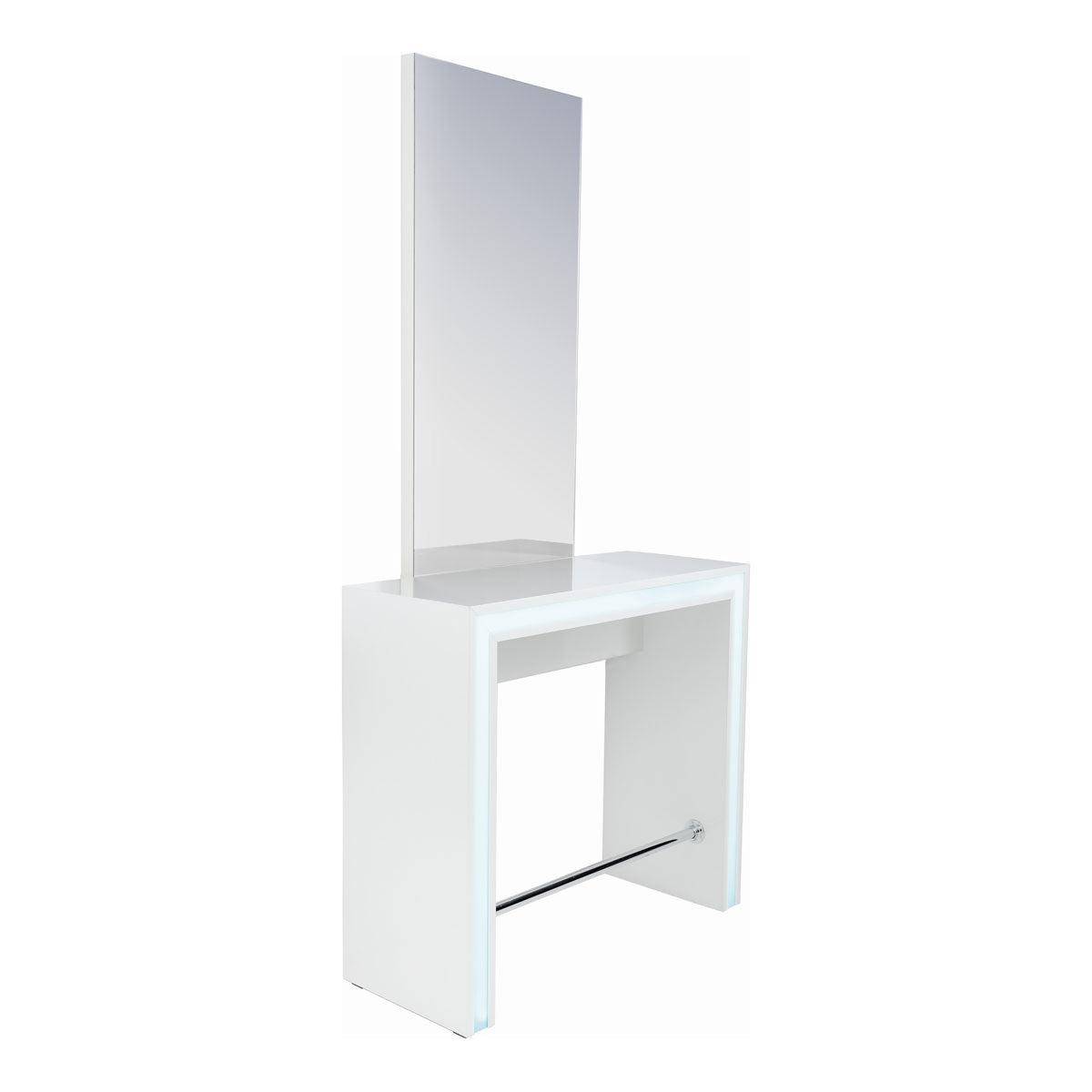 ORLANDO Wall-Mounted Hairdressing Unit 1-Place Matte Finish LED Lighting