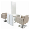ORLANDO Central Hairdressing Unit 2 positions Matte Finish LED Lighting