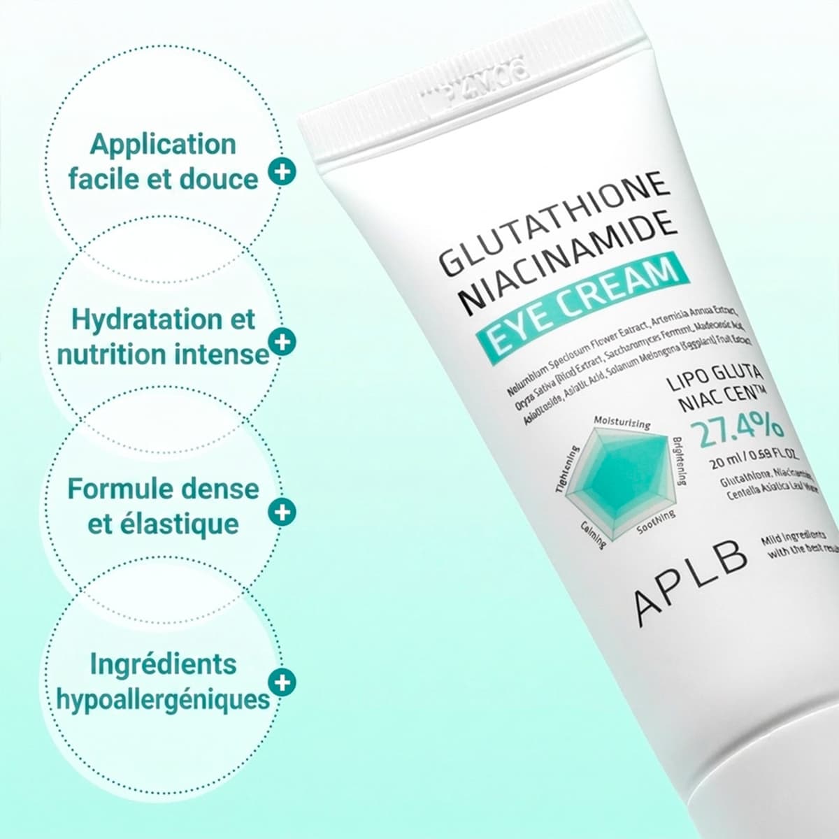 Crème Contour des Yeux Glutathione Niacinamide
