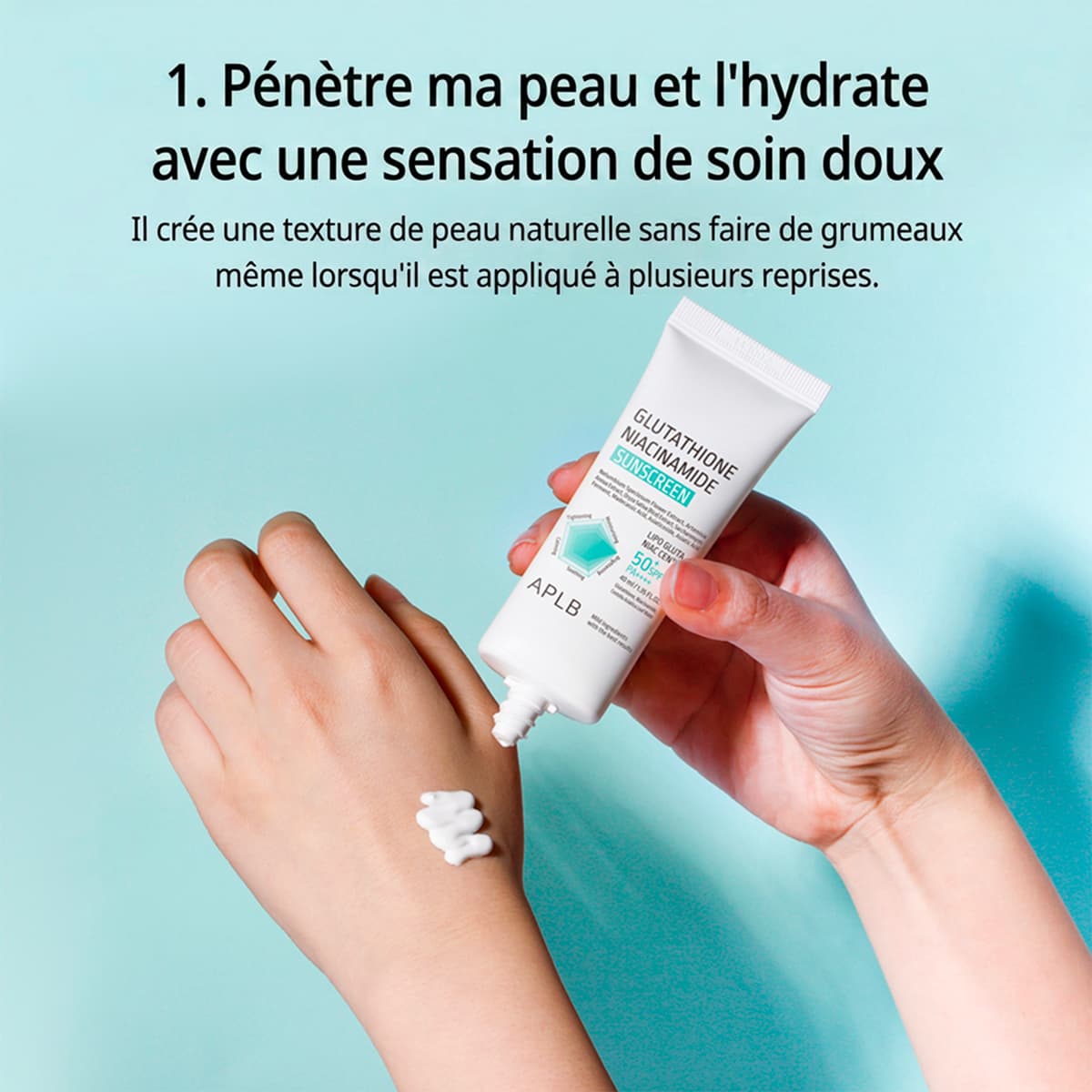 Crème Solaire SPF50+ Glutathione Niacinamide