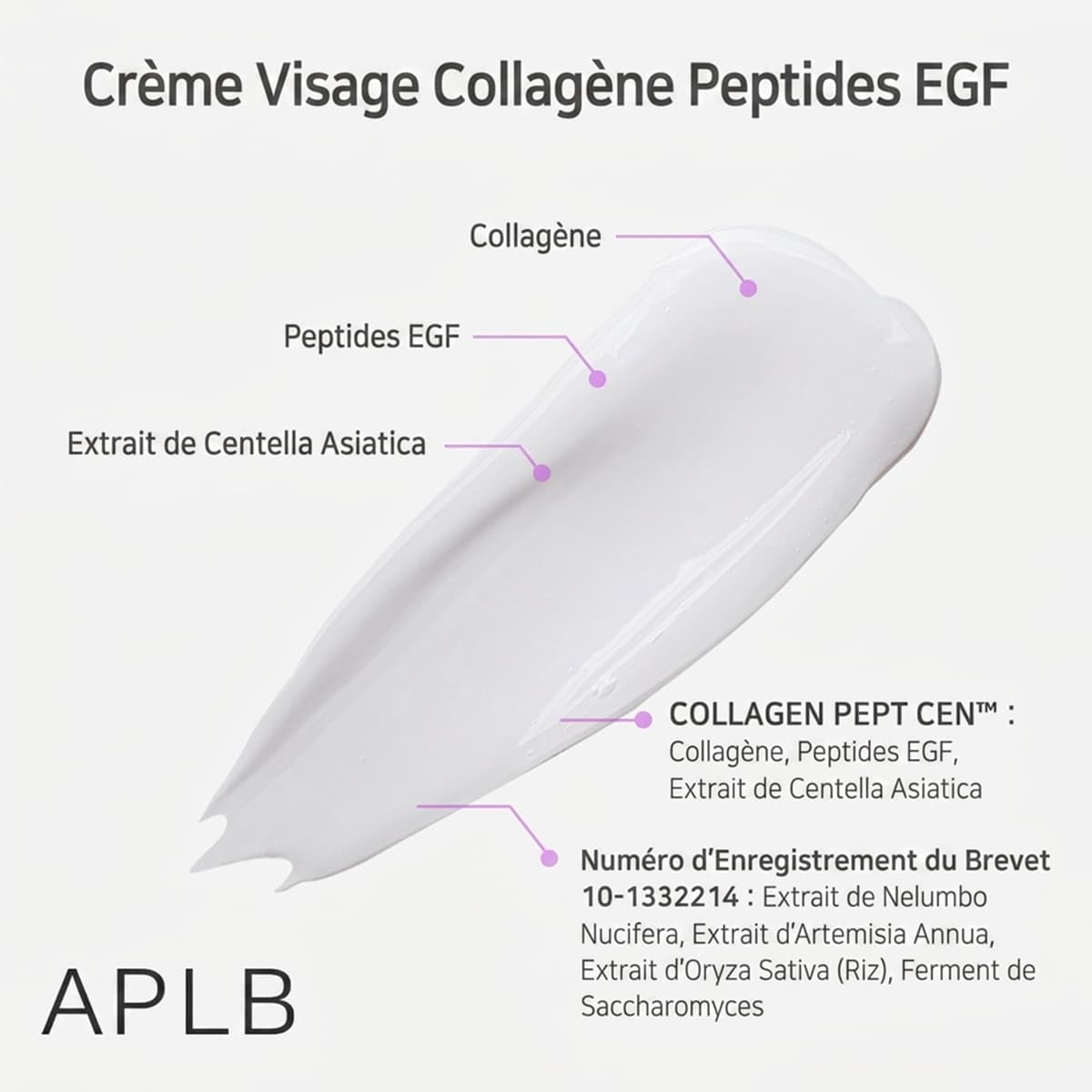 Crème Visage Collagène EGF Peptides