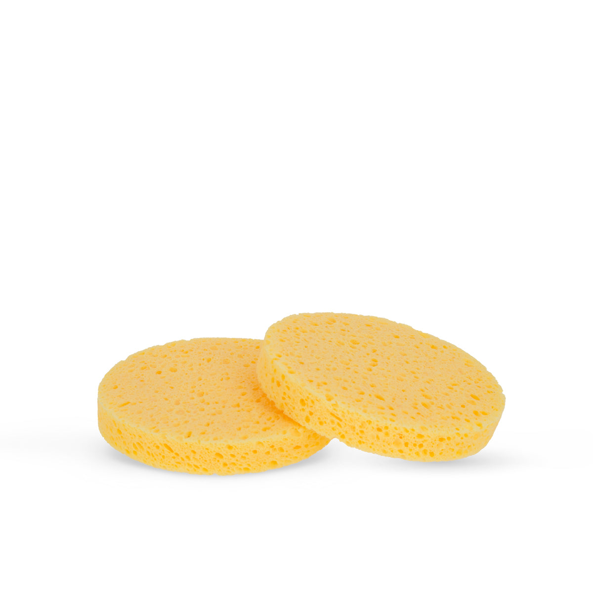Round natural body sponges x2