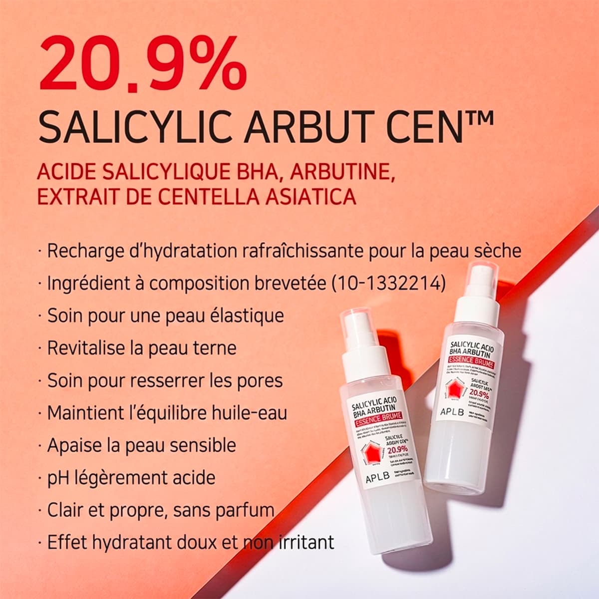 Essence en Brume Acide Salicylique BHA Arbutine