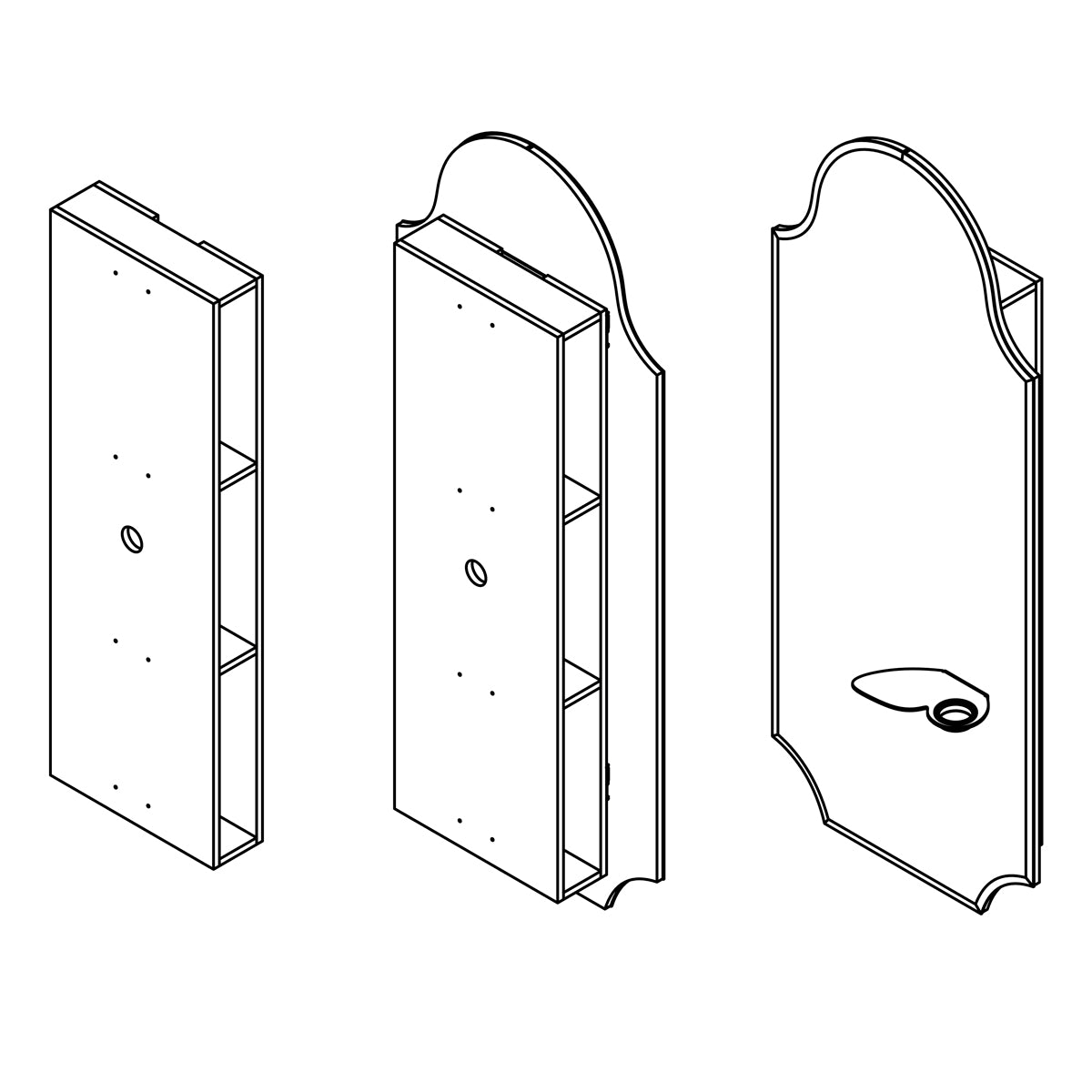 Expoback shelf unit Behind Butterfly and Portofino dressing table