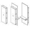 Expoback shelf unit Behind Butterfly and Portofino dressing table