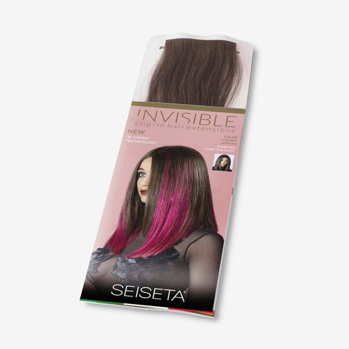 8cm Width Hair Extensions 2 INVISIBLE Clips 50/55cm