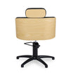 Fauteuil de Coiffure ALYA Noir Dossier Bois Base Etoile Noire