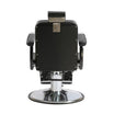 Fauteuil Barbier ASHER Noir Base Ronde Chromée