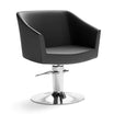 GALA armchair round base black skai 008C