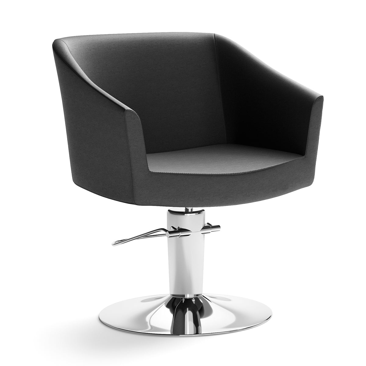 GALA armchair round base black skai 008C