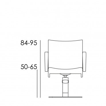 LIONESS armchair with polished steel armrests