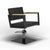 Fauteuil OCEAN B Noir Base Carrée Noire