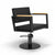 Fauteuil de Coiffure OCEAN Accoudoirs Bois Base Ronde Noire