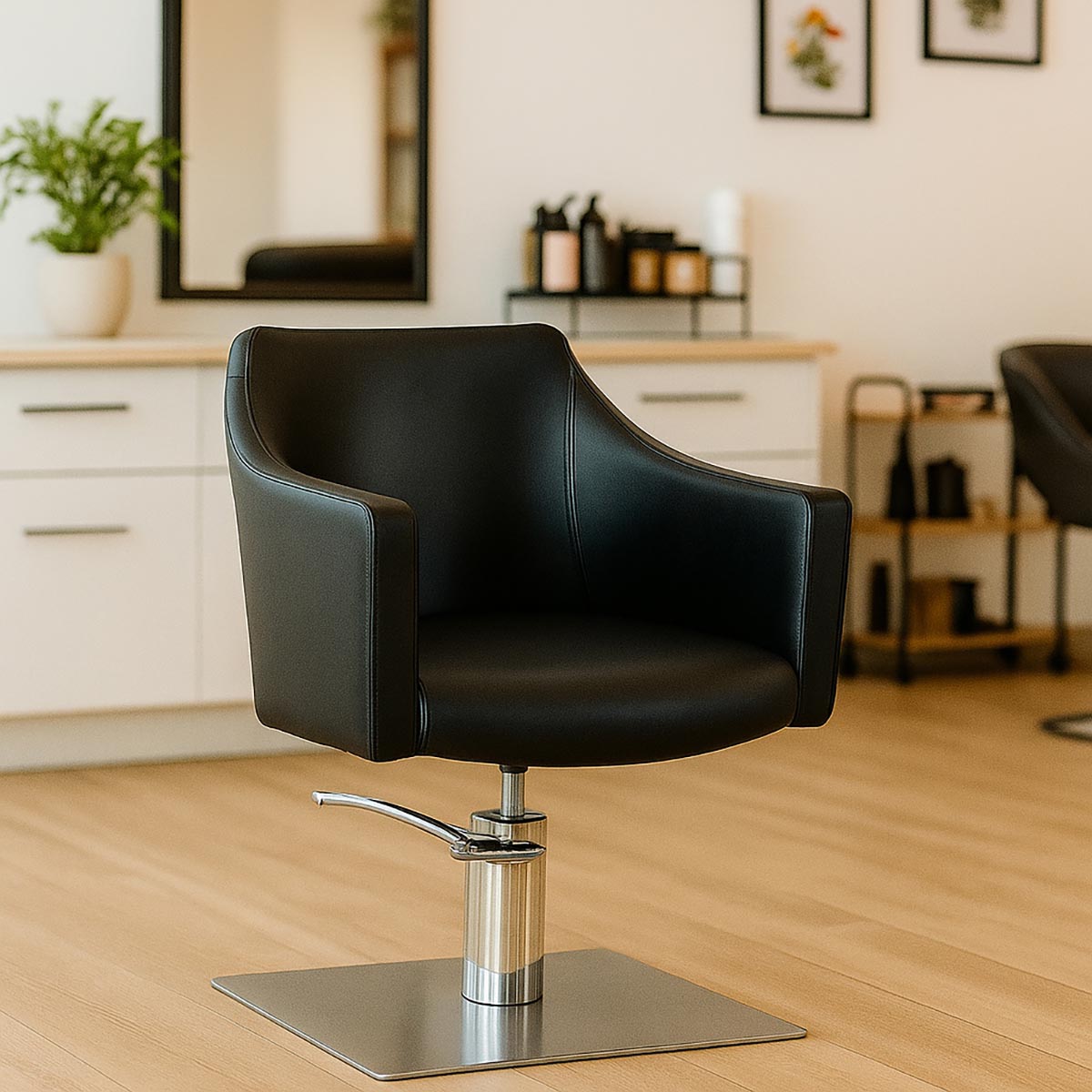 SCOPELO Black Square Base Armchair