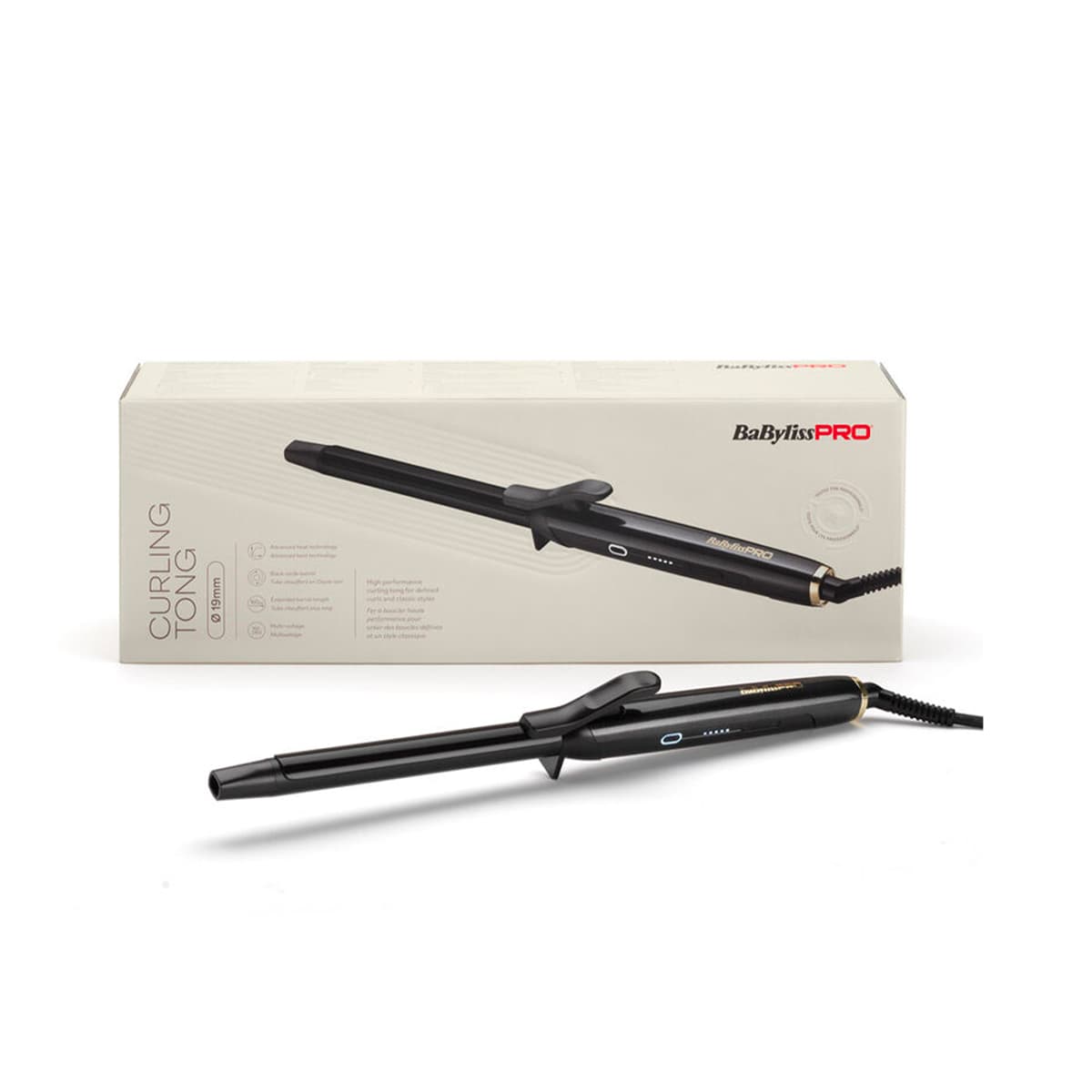 Fer à Boucler à Clapet Ceramic Black Oxyde Ø19mm