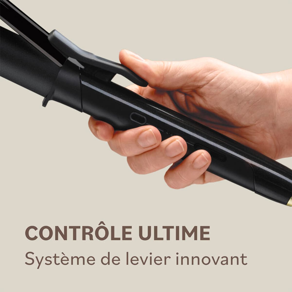Fer à Boucler à Clapet Ceramic Black Oxyde Ø32mm