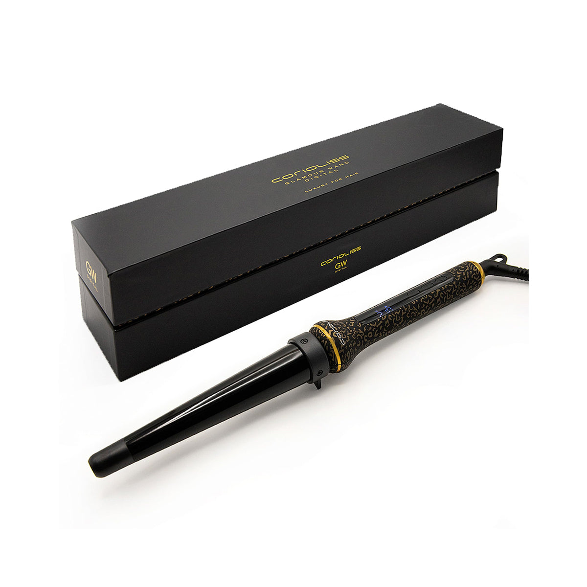 Fer à Boucler GLAMOUR WAND Digital Gold Leopard