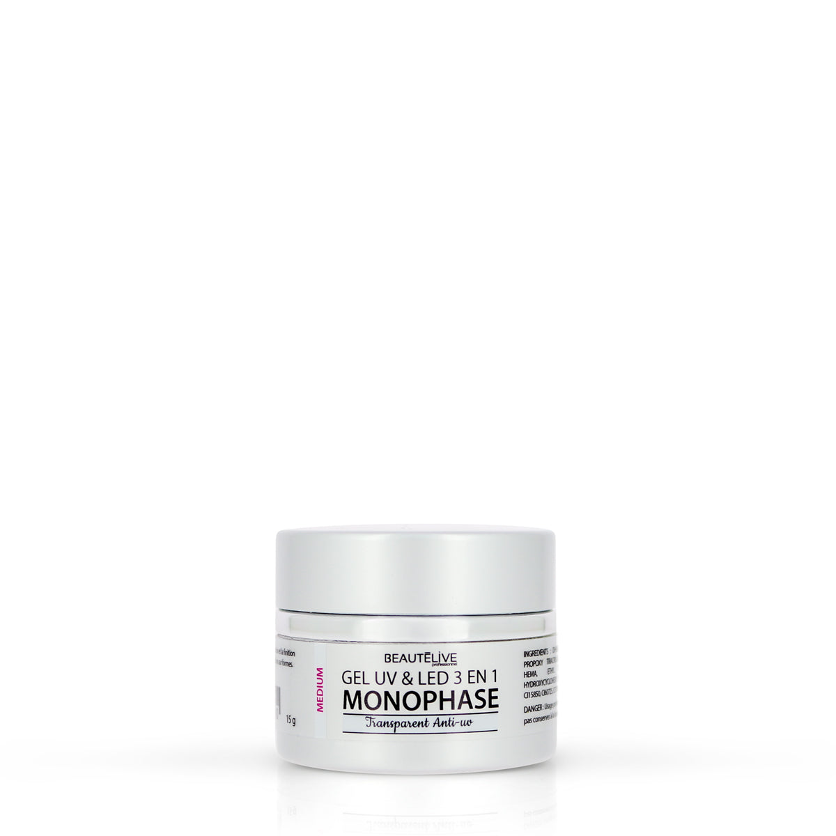 UV & LED Gel 3-in-1 Medium Transparent anti-UV