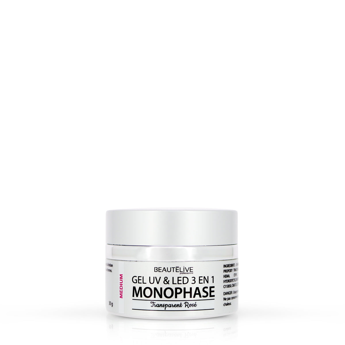 UV & LED Gel 3-in-1 Transparent Pink Medium