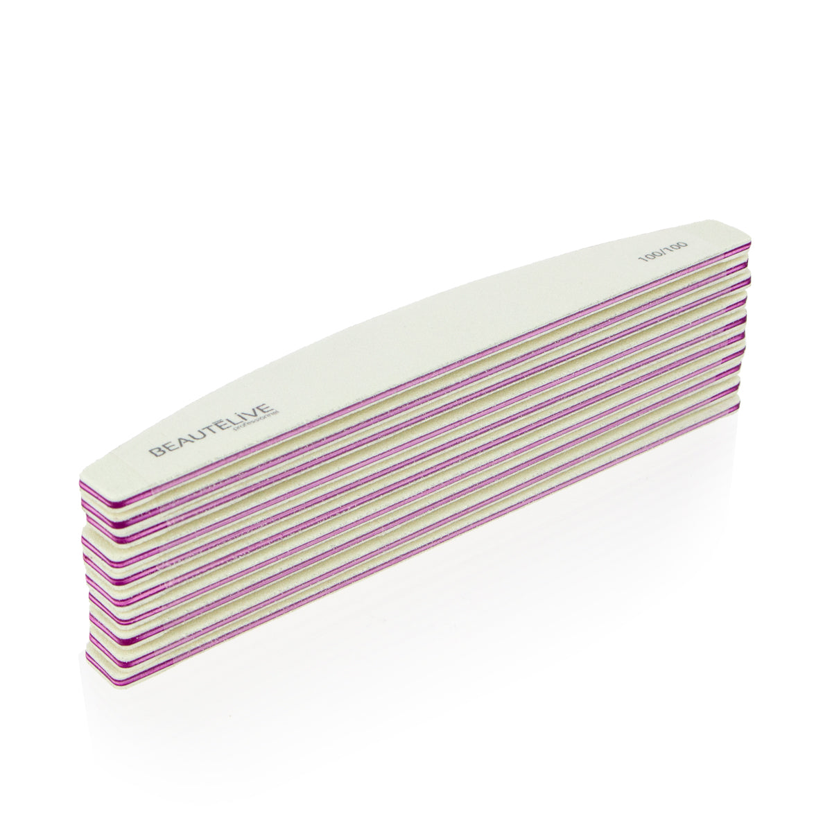 Double-sided washable half-moon nail file 100/100