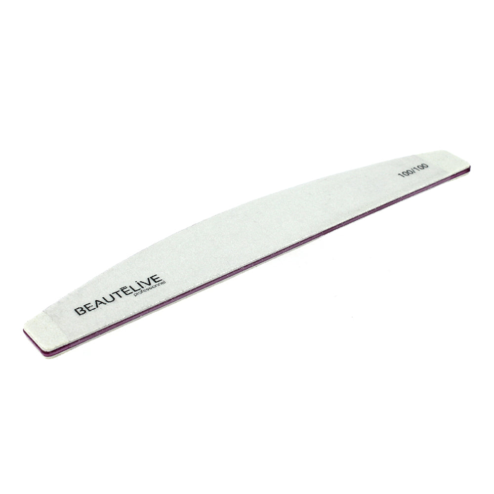Double-sided washable half-moon nail file 100/100
