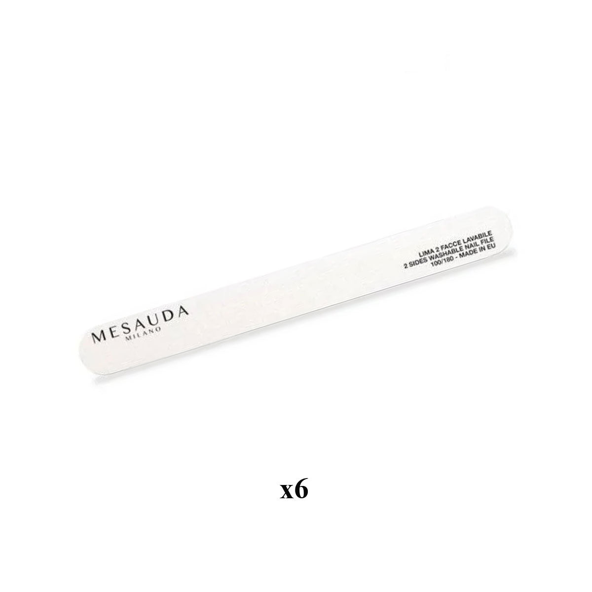 White Straight File 100/180 X6
