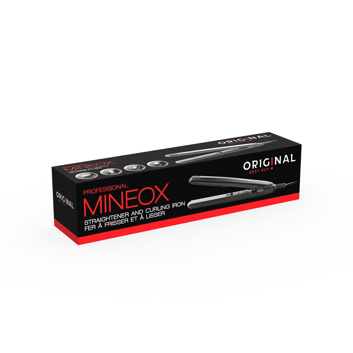 Mini Mineox Hair Straightener Black