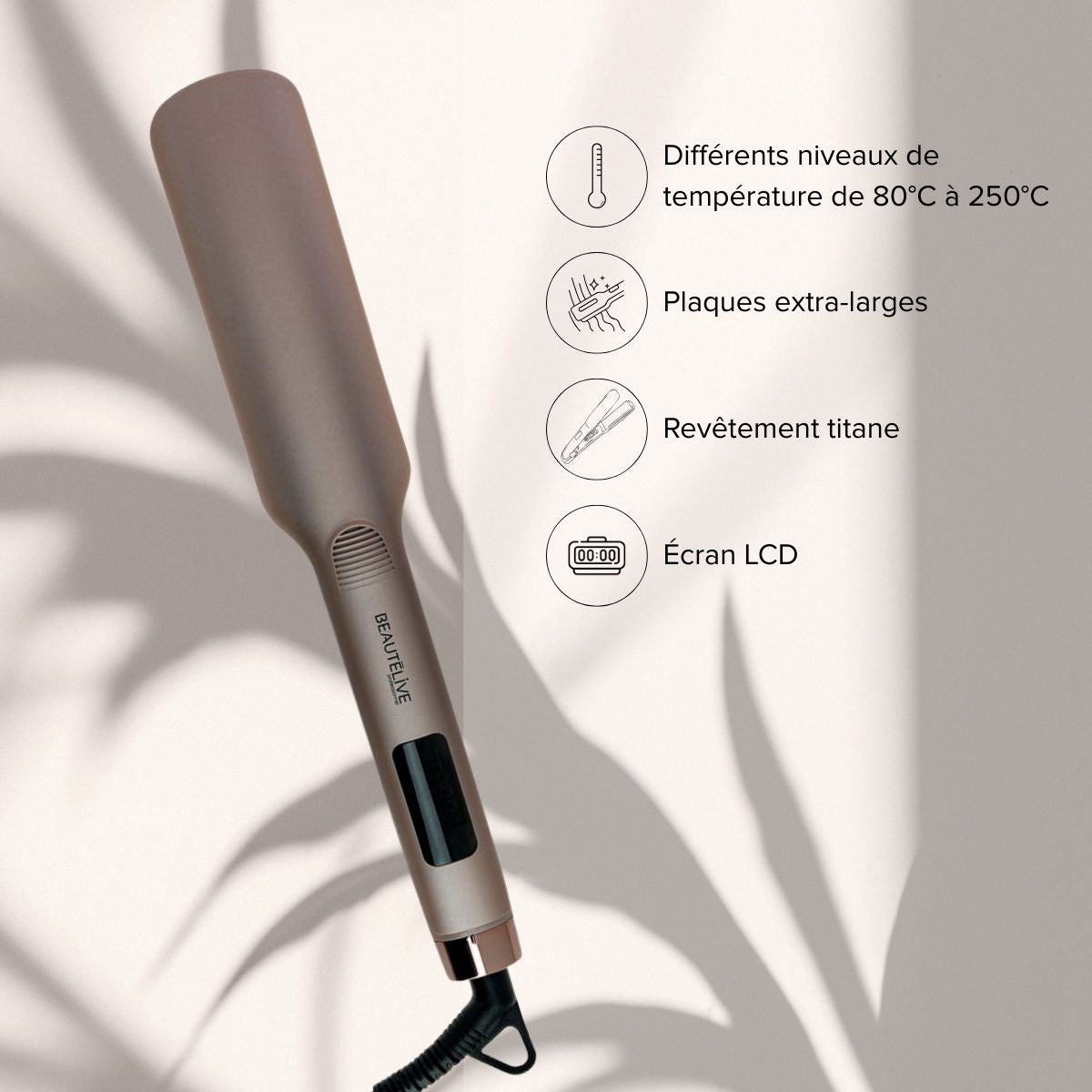 WIDE STYLER Hair Straightener Extra Wide Plates