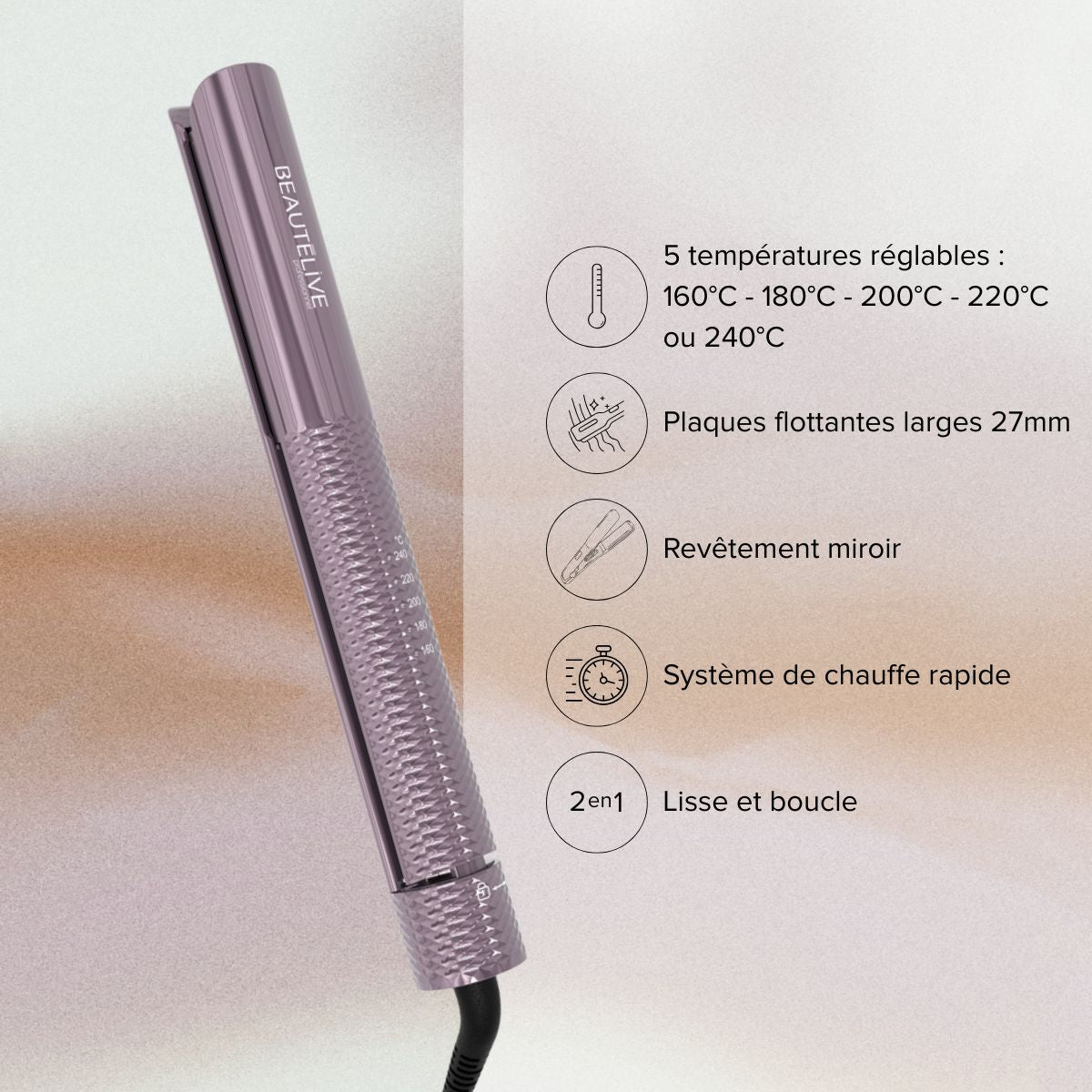 GLEAM STYLER 2-in-1 Professional Hair Straightener
