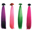 10 extensions naturelles lisses fantaisie 55CM, fixation kératine
