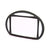 Rectangular hairdressing mirror with 3 handles