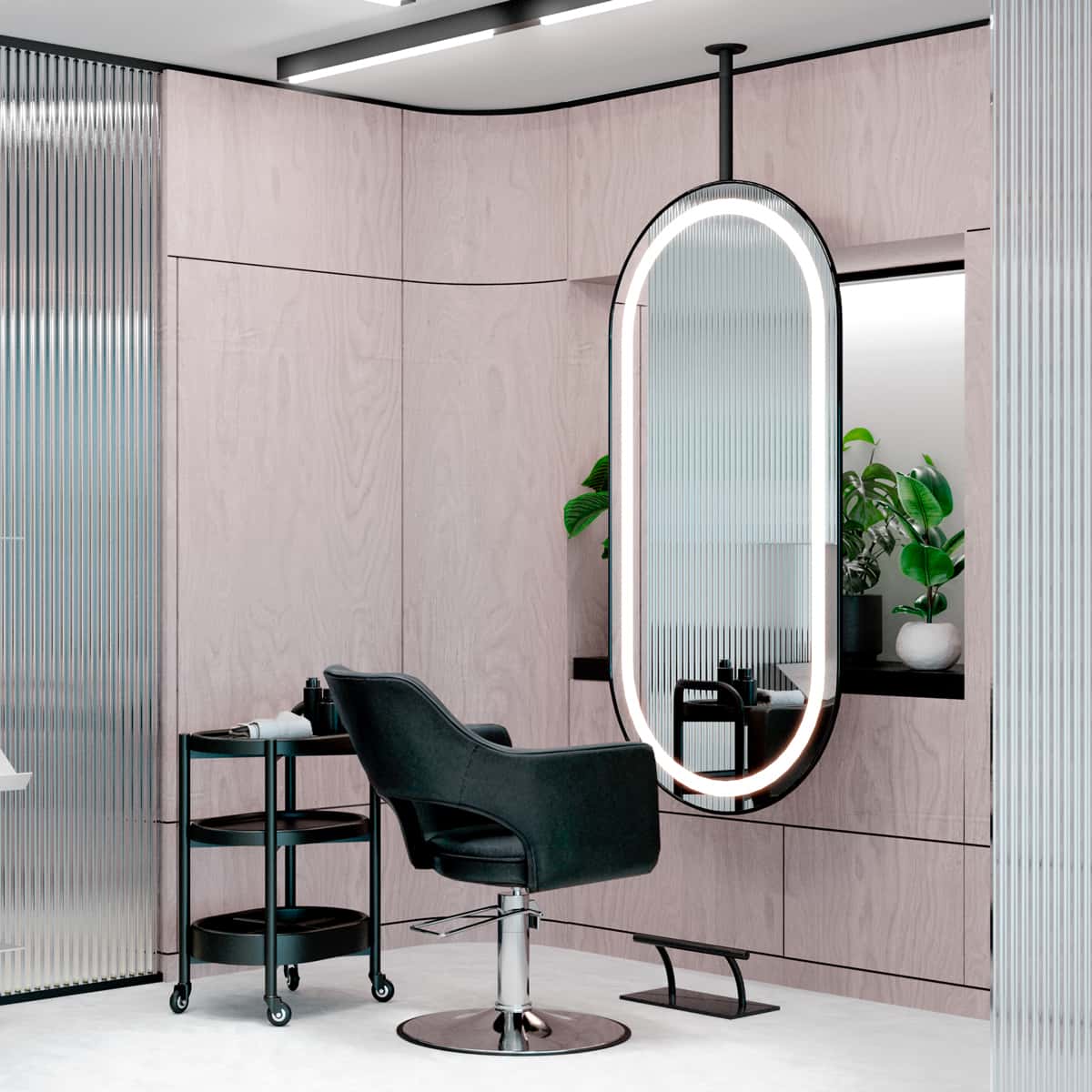 Miroir LOOP Ovale avec Lumière LED