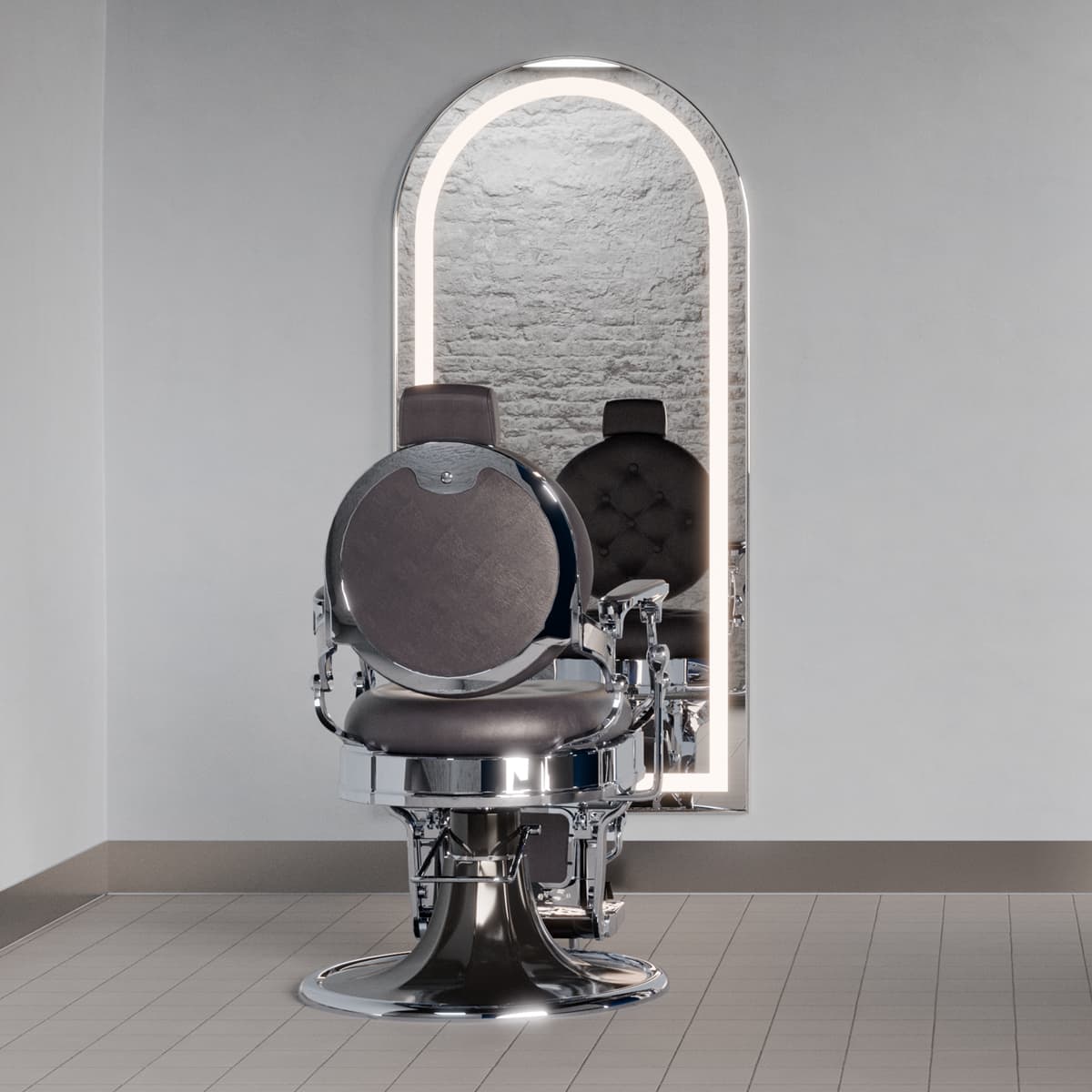 Miroir RIM Semi-Ovale avec Lumière LED