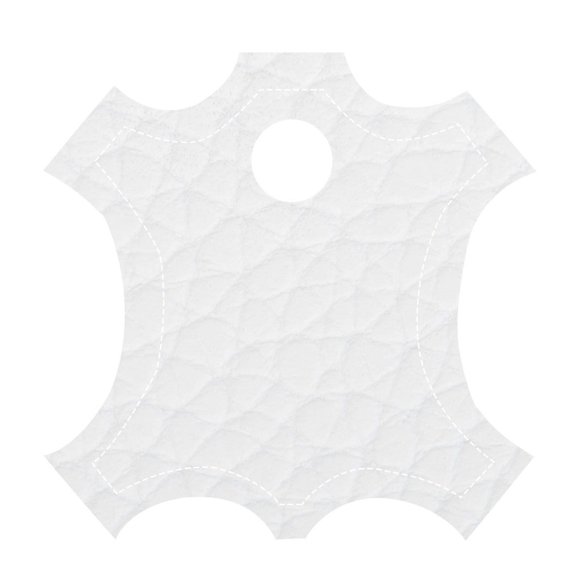 MADAME Quilted Button Chest White Gloss Frame