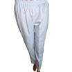 White Elastic Trousers Without Pockets