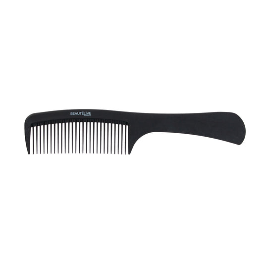 Carbon detangling comb with handle 22cm