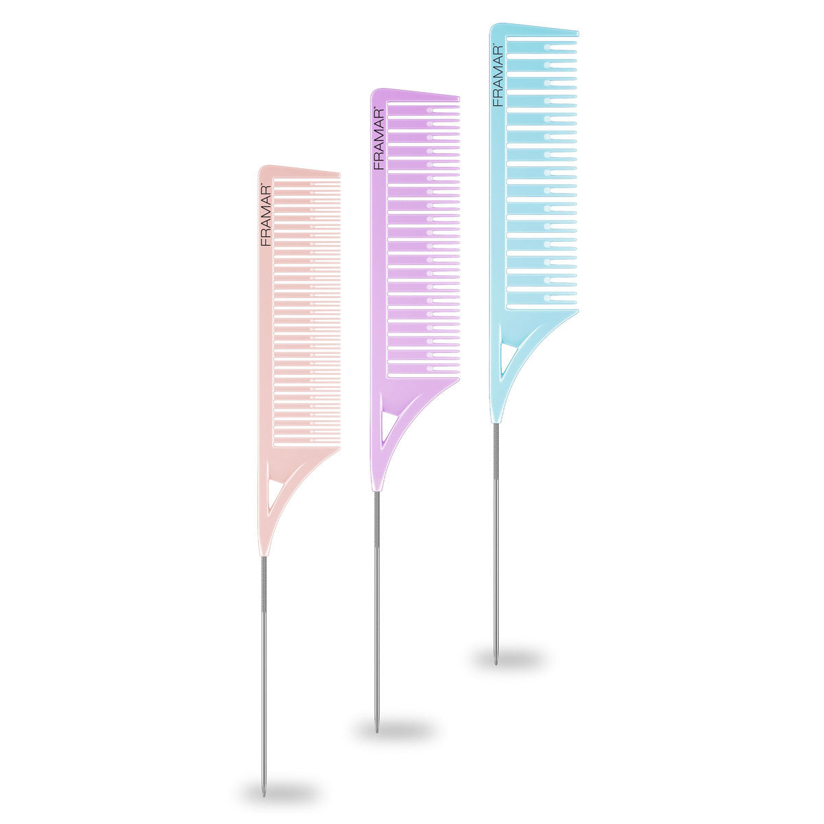 Metal Tail Comb Color X3