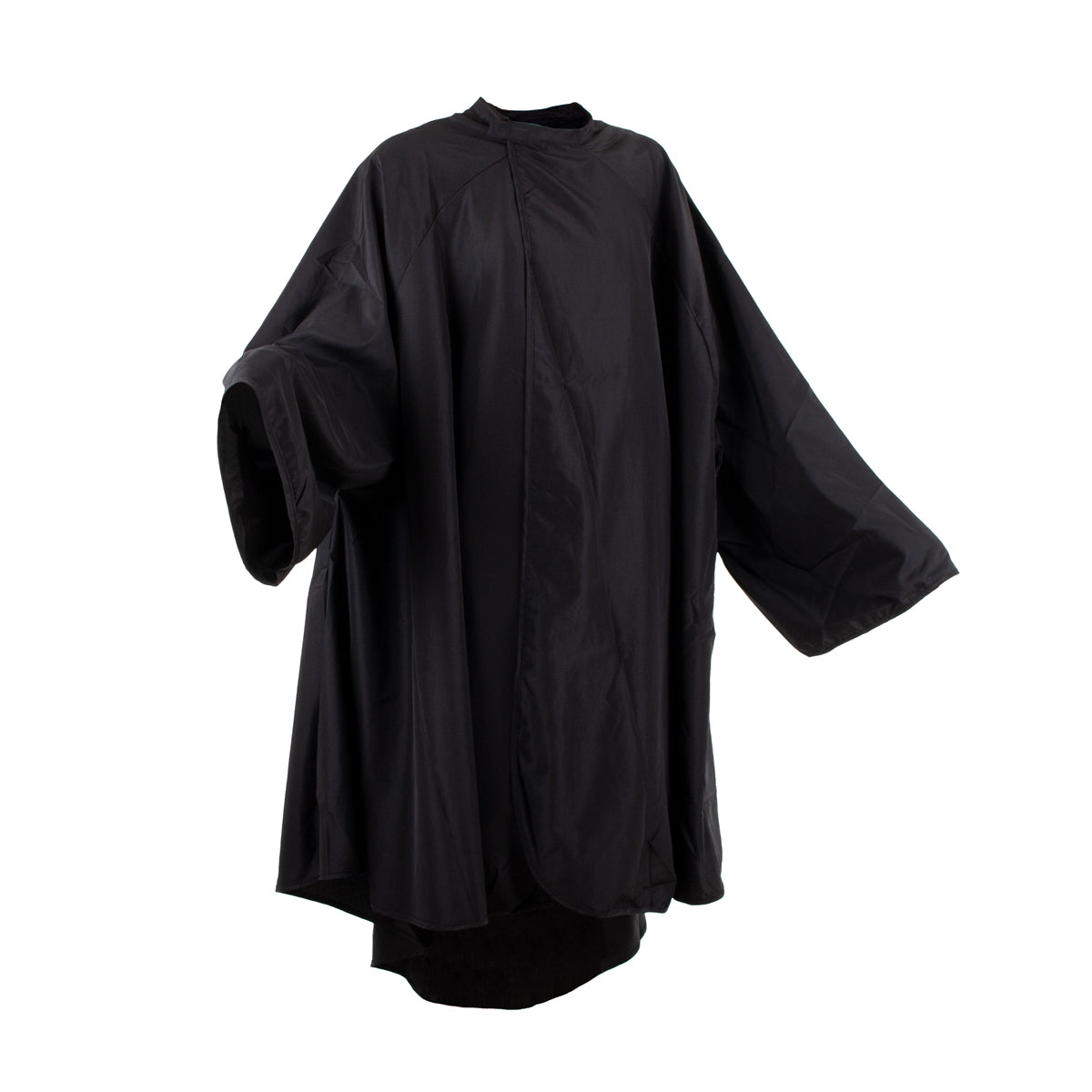 Brighton Black Polyester Dressing Gown with Sleeves