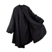 Brighton Black Polyester Dressing Gown with Sleeves