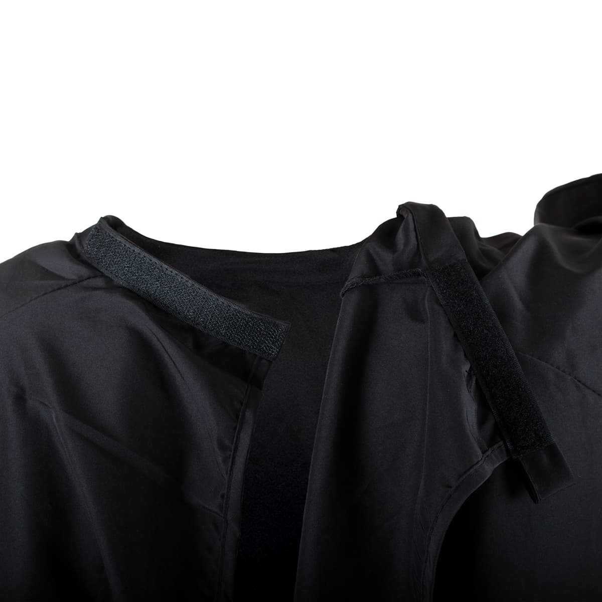Brighton Black Polyester Dressing Gown with Sleeves