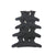 Pack of 12 black crocodile clips