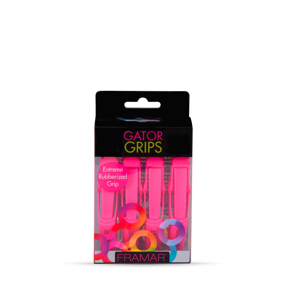 Pince sépare mèches crocodile rose x4 Framar